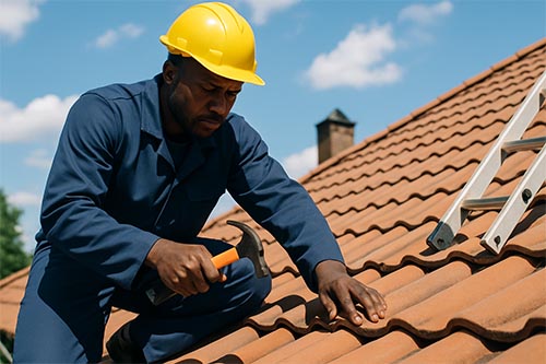 Modern bathroom renovation with a freestanding bathtub, marble wall, and large frosted window.